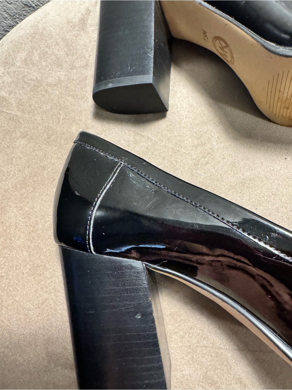 MICHAEL Michael Kors Women's Black Patent Loafers - Picture 7 of 13